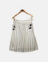 Boho Striped Off-Shoulder Dress with Tassel Details